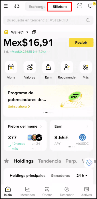 cómo fondear Binance Web3 Wallet