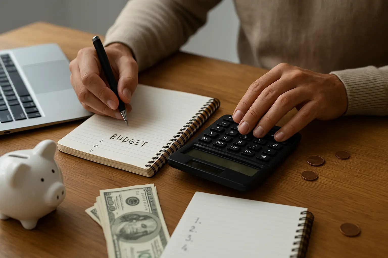 Persona anotando gastos para mejorar su salud financiera